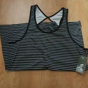 Twist back athletic tank top